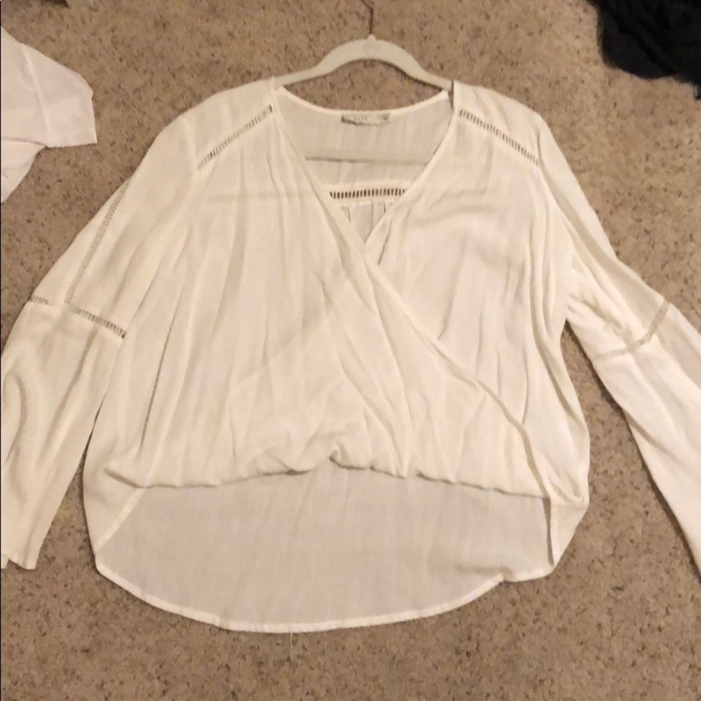 Cute white festival long sleeve top